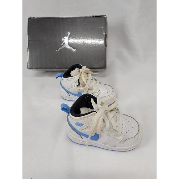 Nike Air Jordan Blue White Sneakers Athletic Toddler, SZ 4C - Picture 3 of 8